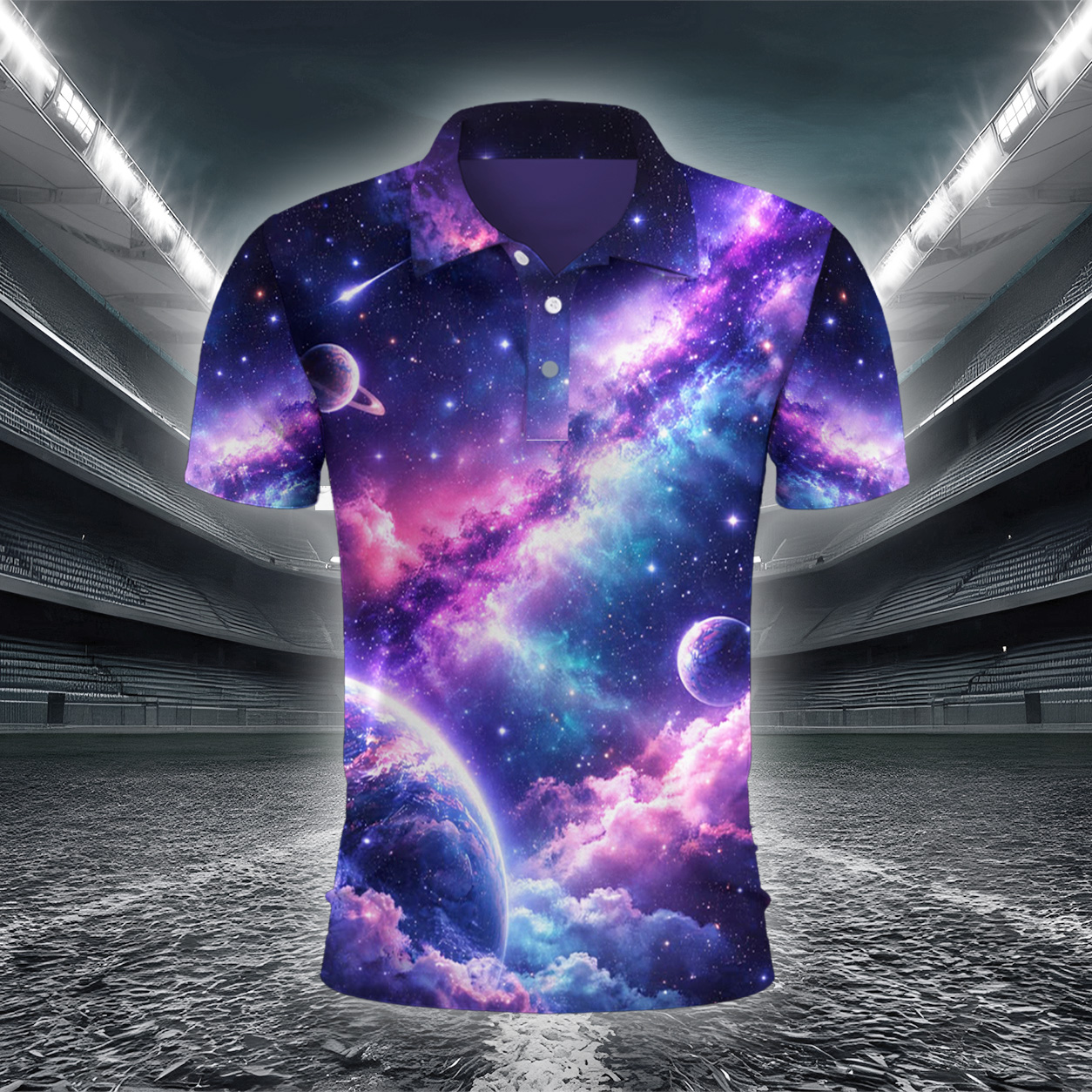 Schwarzes Loch im Universum Poloshirt – Bild 3