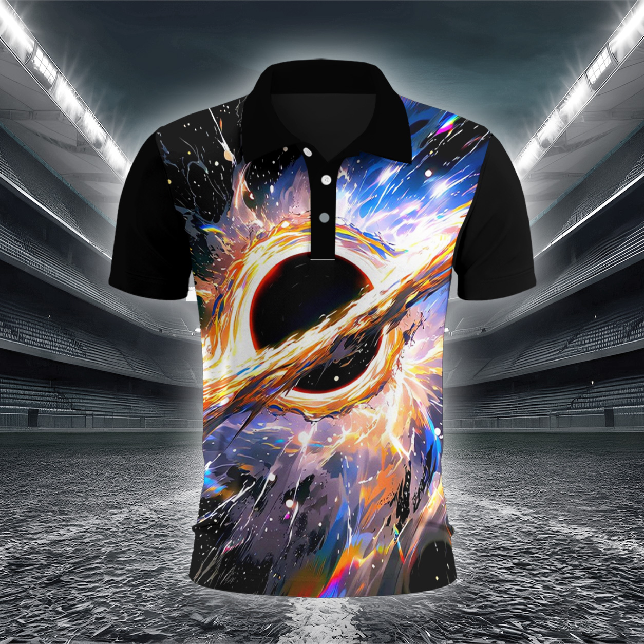 Auge des Universums Poloshirt – Bild 3