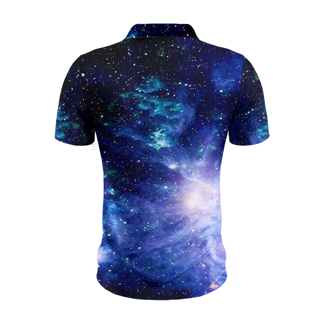 Glitzernde Lila Milchstraße Poloshirt – Bild 2