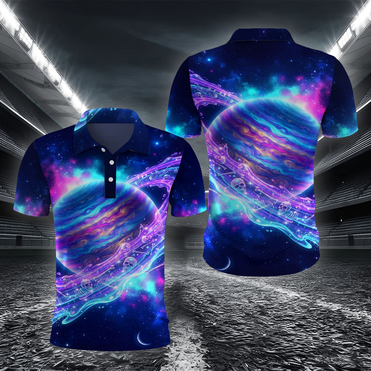 Mystische Sternenstraße Poloshirt