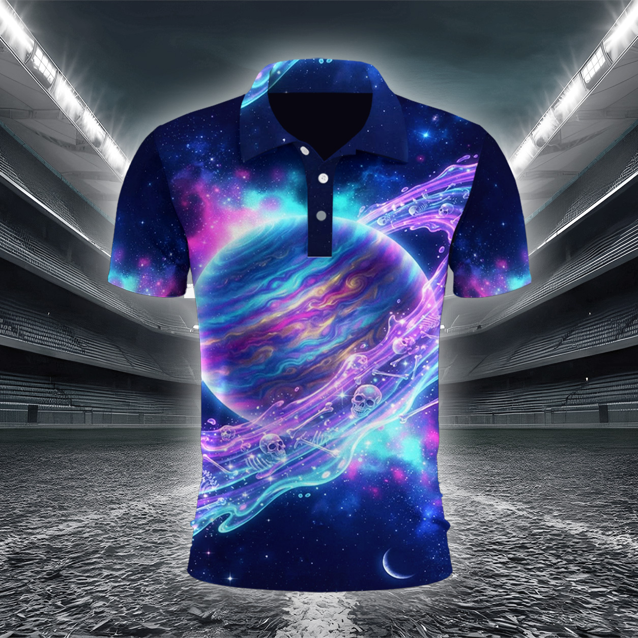 Mystische Sternenstraße Poloshirt – Bild 3