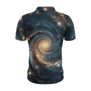Alternative view of Farbverlauf-Galaxie-Nebel Poloshirt