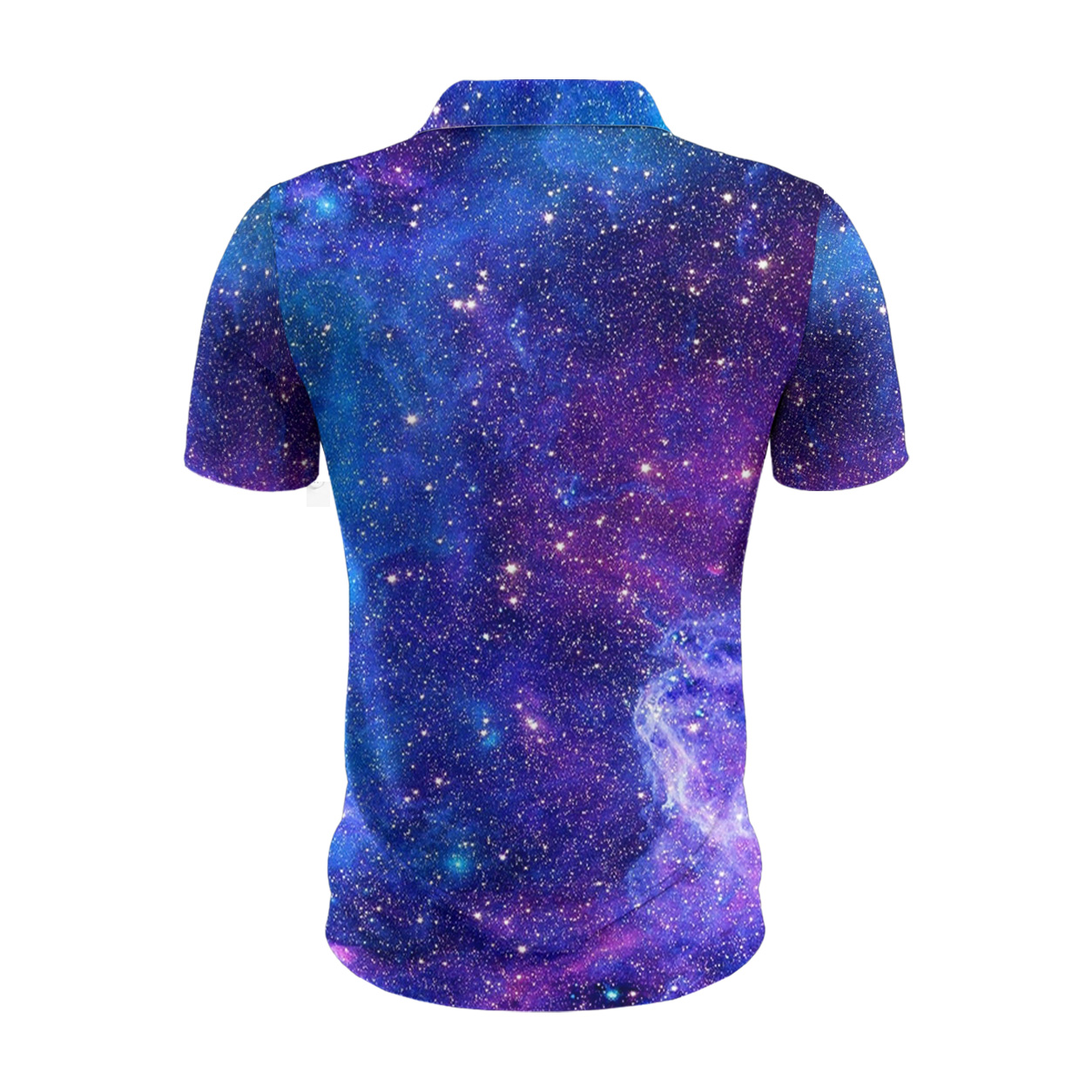 Dunkle Geometrische Sternenwelt Poloshirt – Bild 2