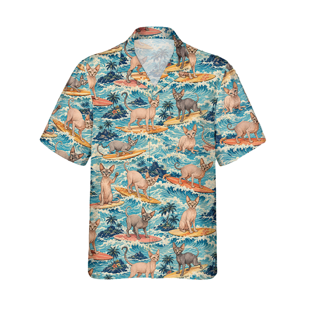 Hawaiihemd Sphynx Katze Hawaiihemd | Hawaii Shirt – Bild 2